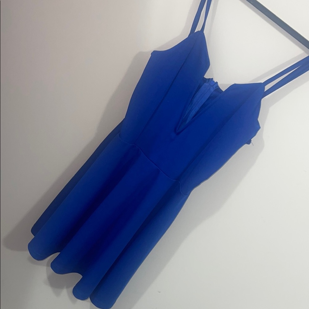 Elegant Blue Sleeveless Dress